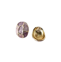 Sohi Women's The Veined Stud Earrings