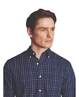 Charles Tyrwhitt Men's Slim Fit Plaid Check Non-Iron Stretch Poplin Shirt