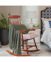 Slickblue Outdoor Wooden Frame Rocking Chair, Stylish Porch Rocker for Relaxation and Comfort