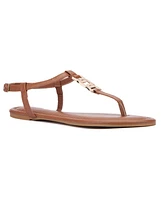 New York & Company Women's Kaia T-Strap Sandal With Metal Hardware