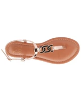 New York & Company Women's Kaia T-Strap Sandal With Metal Hardware