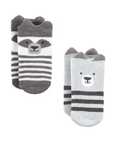 Hudson Baby Baby Boys Cotton Rich Newborn and Terry Socks Woodland 8-Pack