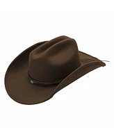 Peter Grimm Manuel Ultra Felt Faux Leather Stone Western Drifter Hat