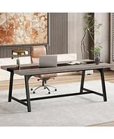 Tribesigns 71" Executive Desk, Large Office Computer Desk, [Spacious Work Area] Modern Simple Workstation Writing Table Study Desk for Home Office