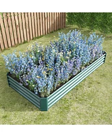 Slickblue Metal Raised Garden Bed Kit – 7.6x3.7x0.98ft Planter for Flowers, Vegetables, and Herbs