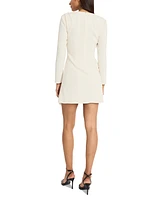 Donna Morgan Women's Ribbed Gathered Mini A-Line Dress