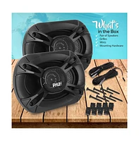 Pyle 6x8" Three-Way Car Speaker System, 400W Max, 4 Ohm - PL6183BK