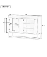 Slickblue Elegant Modern Sideboard Buffet Cabinet with Ample Storage for Dining Room and Entryway