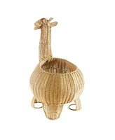 Kaplan Early Learning Giraffe Washable Wicker Floor Basket