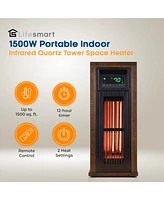 LifeSmart LifePro 1500W Portable Indoor 23" Infrared Quartz Tower Space Heater