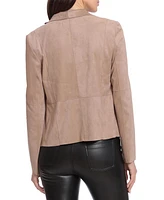 Bagatelle Collection Women's Faux Suede Drape Jacket