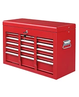 Slickblue Heavy-Duty Steel Tool Cart Cabinet with 5 Lockable Drawers - 330lb Capacity in Red for Secure Storage