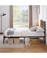 gaomon Bed Frame with Wood Headboard