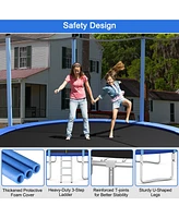 Gymax 16FT Jumping Exercise Recreational Bounce Trampoline for Kids W/Safety Enclosure
