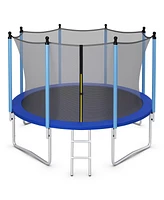 Gymax 12FT Jumping Exercise Recreational Bounce Trampoline for Kids W/Safety Enclosure