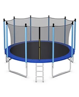 Gymax 15FT Jumping Exercise Recreational Bounce Trampoline for Kids W/Safety Enclosure