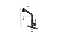 Slickblue Single-Handle Pull-Out Sprayer Kitchen Faucet in Stainless Steel Modern Design for Easy Use
