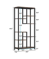 Tribesigns Industrial 8-Shelf Open Bookcase Storage Display Book Shelves, 6-Tier Tall Bookshelf Bookcase