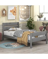 Slickblue Twin Bed with Headboard and Footboard - Classic Design for Enhanced Style Support Your Bedroom