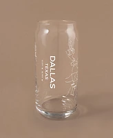 Narbo The Can Dallas Map Everyday Glassware, Set of 2