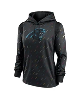 Nike Women's Anthracite Carolina Panthers Nfl Crucial Catch Therma Pullover Hoodie