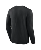 Fanatics Men's Black Green Bay Packers Shadow Tri-code Long Sleeve T-shirt