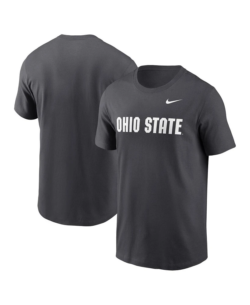 Nike Men's Anthracite Ohio State Buckeyes Primetime Wordmark T-Shirt