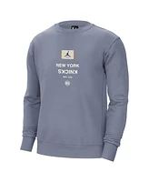 Jordan Men's Blue New York Knicks Courtside Statement Edition Heavyweight Pullover Sweatshirt