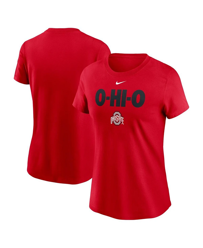 Nike Women's Scarlet Ohio State Buckeyes Local Ultimate Chant T-Shirt