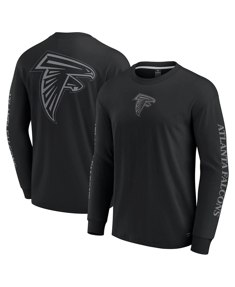 Fanatics Men's and Women's Black Atlanta Falcons Elements Strive Long Sleeve T-shirt