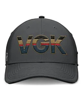 Fanatics Men's Gray Vegas Golden Knights Authentic Pro Rink Team Code Flex Hat