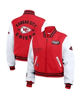 Wear by Erin Andrews Women's Red/White Kansas City Chiefs Varsity Full-Zip Jacket