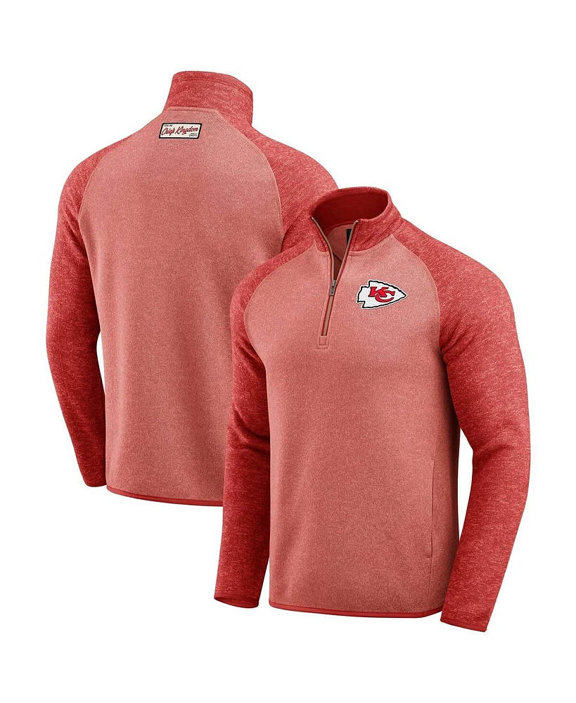 Fanatics Men's Red Kansas City Chiefs Tonal Quarter-Zip Jacket