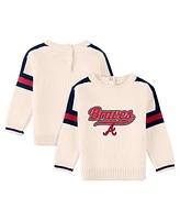 Wear by Erin Andrews Baby Boys and Girls Cream Atlanta Braves Sweater