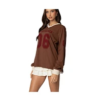 Edikted Womens 06 Oversized Long Sleeve T Shirt