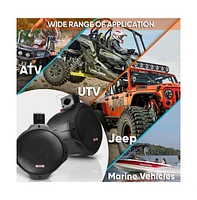 Pyle 8" Marine Wakeboard Tower Speakers - 300W Waterproof, Dual Bullet Style, Black (PLMRB85)