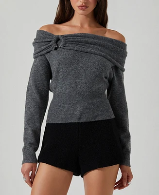 Astr the Label Women's Wylie Off-The-Shoulder Sweater