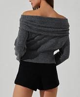 Astr the Label Women's Wylie Off-The-Shoulder Sweater