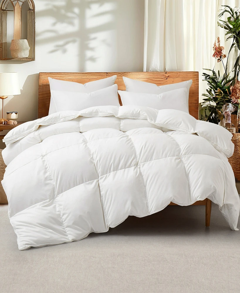 Unikome All Season White Goose Feather and Fiber Comforter