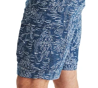 Nautica Men's Relaxed Fit Koi Print 9.5" Cargo Shorts