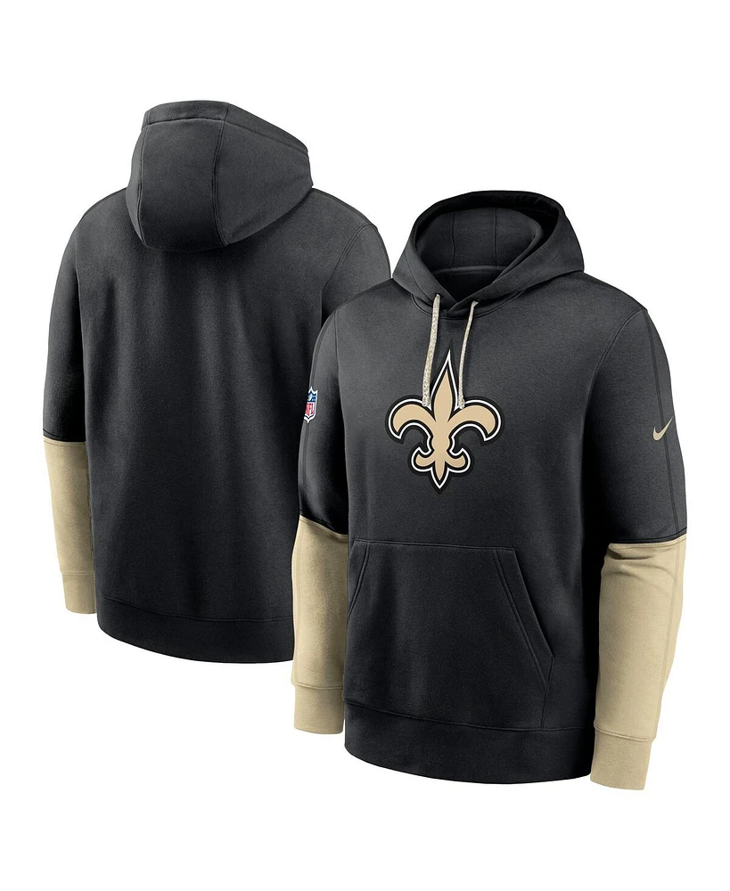 Nike Men's Black New Orleans Saints 2024 Sideline Club Pullover Hoodie