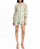 En Saison Women's Marlene Floral Ruffle Mini Dress