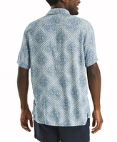 Nautica Men's Printed Linen Short Sleeve Shirt