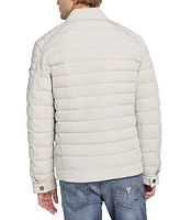 Guess Men's Lightweight Quilted Jacket with Moto Detail