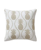 Tommy Bahama Home Pineapples Felt Decorative Pillow, 20" X 20"