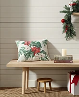 Tommy Bahama Home Festive Palms Felt Square Pillow, 15" X 20"