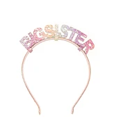 Sweet Wink Child Girl's Pastel Rainbow Big Sister Headband