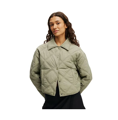 Cotton On Women's The Mother Puffer Lightweight Quilted Jacket