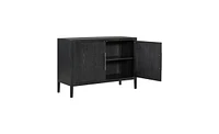 Slickblue Storage Cabinet Sideboard Wooden Cabinet with 2 Metal handles and 2 Doors for Hallway, Entryway, Living Room