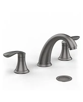 gaomon Bathroom Sink Faucet 3 Hole with Stainless Steel Pop up Drain and cUPC Hose